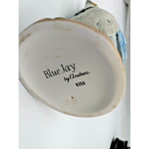 ANDREA SADEK Blue Jay figurine porcelain with Glass Eyes - Blue Jay #6350 - Picture 9 of 11